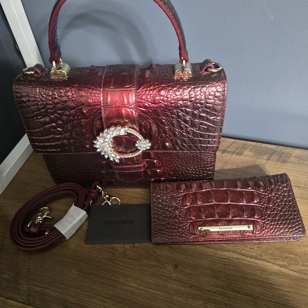Brahmin Luxe Mini Francine Satchel and Wallet - Picture 14 of 16